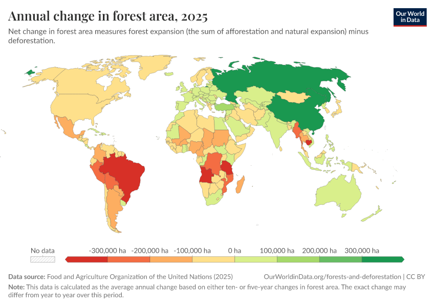 A thumbnail of the "Annual change in forest area" chart