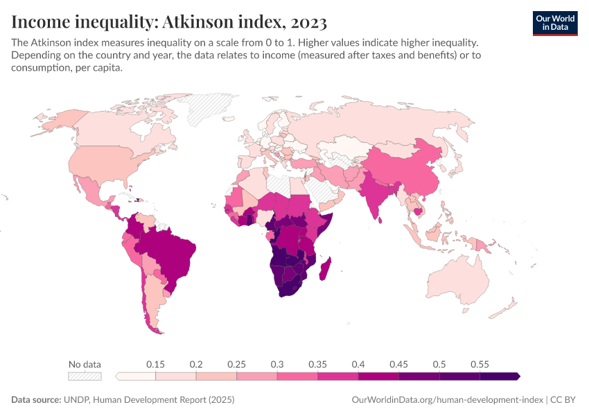 A thumbnail of the "Income inequality: Atkinson index" chart