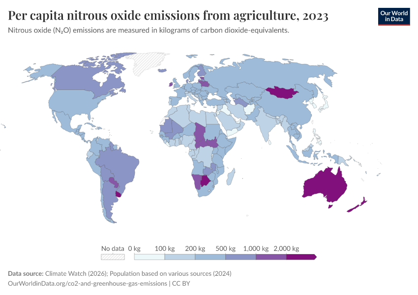 A thumbnail of the "Per capita nitrous oxide emissions from agriculture" chart