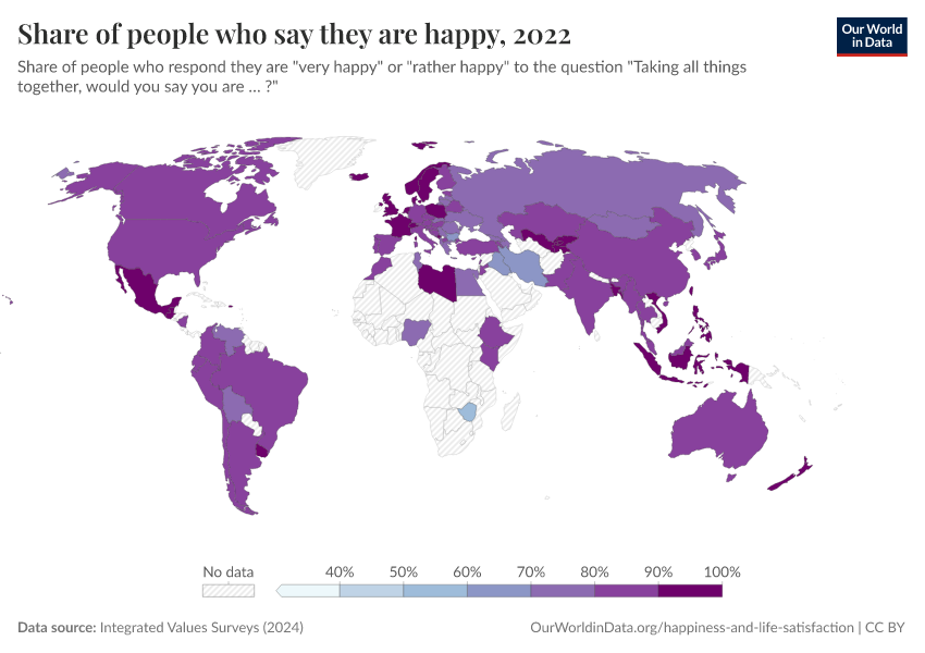 A thumbnail of the "Share of people who say they are happy" chart