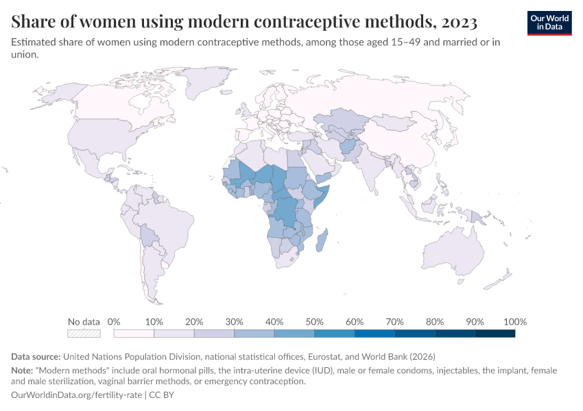 A thumbnail of the "Share of women using modern contraceptive methods" chart